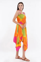 Rainbow Smock Flare Dress      