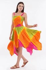 Rainbow Smock Flare Dress      