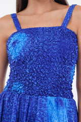 Ocean Blue Smock Flare Dress/Majestic Blue Smock Flare Dress