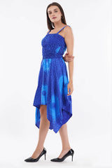 Ocean Blue Smock Flare Dress/Majestic Blue Smock Flare Dress