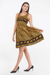 Tiger print Short Smock Dress      