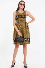 Tiger print Short Smock Dress      