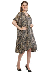 Golden Aurora Short Kaftan with strings on the inside                      