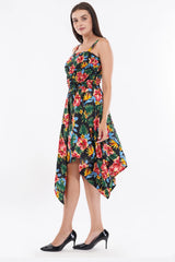 Tropical Paradise Smock Flare Dress     
