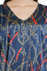 Sapphire Short Kaftan with strings on the inside                     