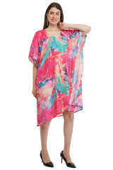 Coral Short Kaftan with strings on the inside        