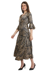 Selena Flared Long A-Line Tier Dress