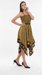 Tropical Tigeress Smock Flare Dress