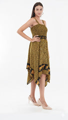 Tropical Tigeress Smock Flare Dress