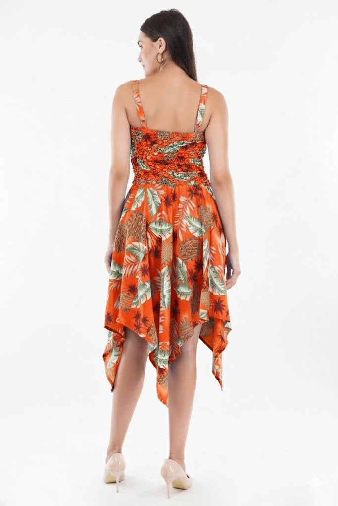 Tropical Sunshine Smock Flare Dress